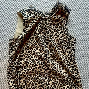 Ann Taylor sleeveless animal print shell